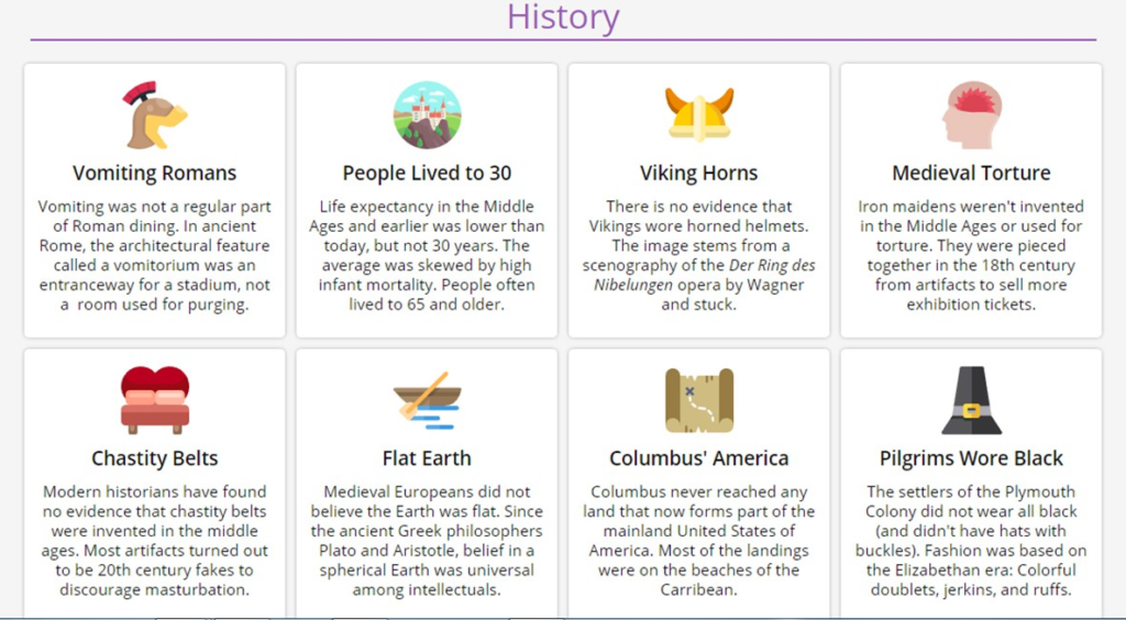 100 myths to bust at home list